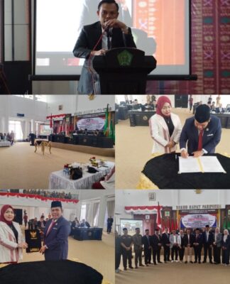 DPRD Konawe Gelar Rapat Paripurna Pengesahan dan Pengangkatan Calon Bupati dan Wakil Bupati Konawe Terpilih